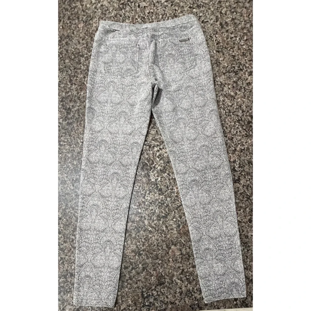 Michael Kors Womens Grey Paisley Skinny Leg Pull‎ On Pants Size S Jeggings